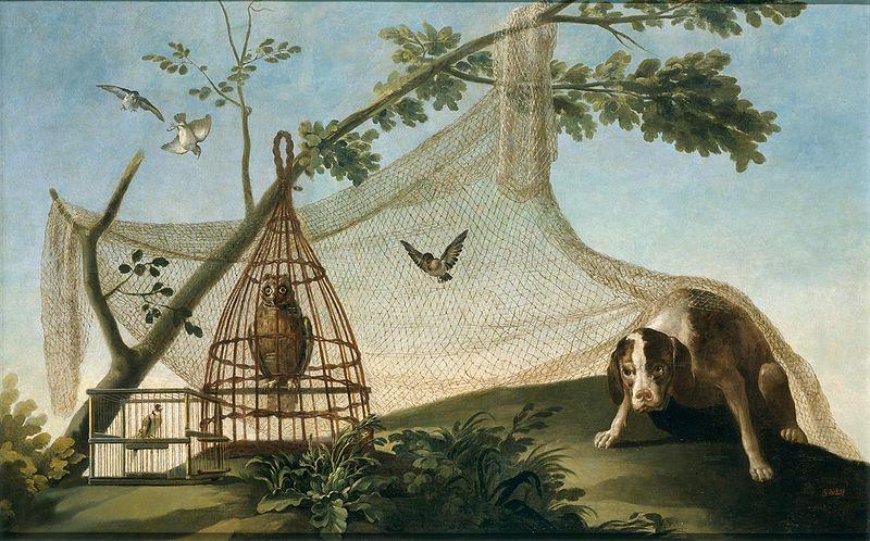 Francisco de Goya Caza con reclamo Sweden oil painting art